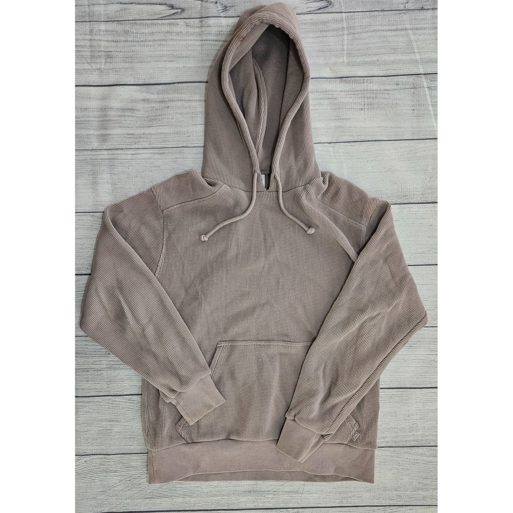 Tna Waffle Knit Hoodie Womens 2XS‎ Taupe Cotton Pullover Casual Streetwear